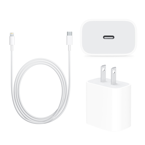 Lightning Fast Charger Bundle - Type-C to Lightning Cable + Type C Adapter